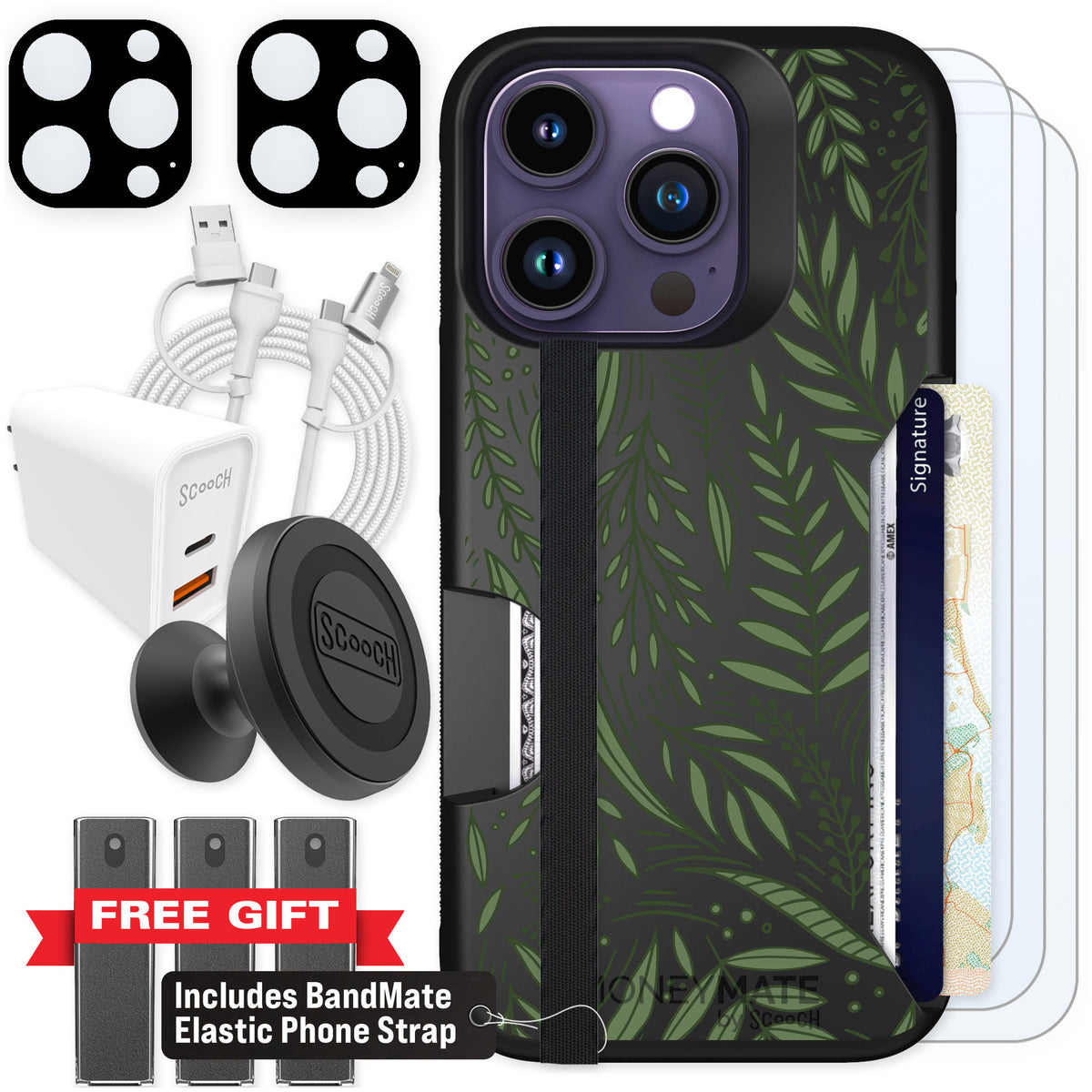 Scooch Moneymate Willow Garden for iPhone 14 Pro — Ultimate Bundle