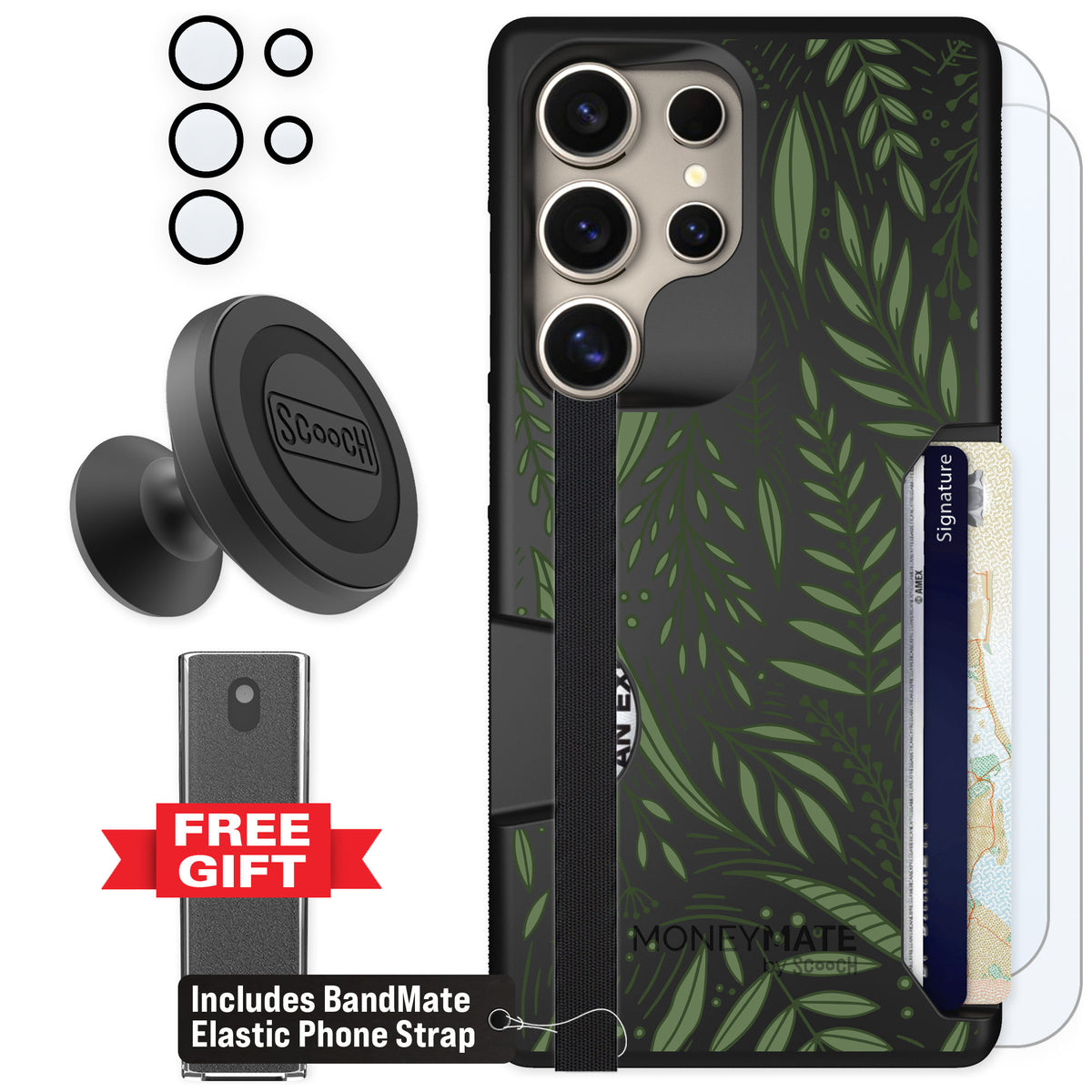Scooch Moneymate Willow Garden for Galaxy S25 Ultra — Defender Bundle