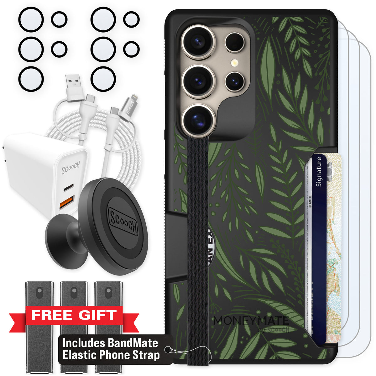 Scooch Moneymate Willow Garden for Galaxy S25 Ultra — Ultimate Bundle