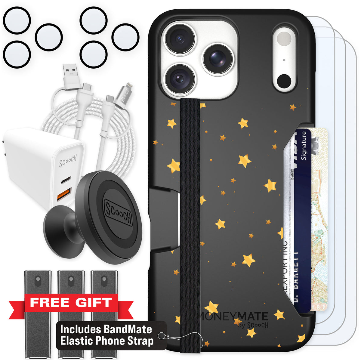 Scooch Moneymate Gold Stars for iPhone 18 Pro Max — Ultimate Bundle