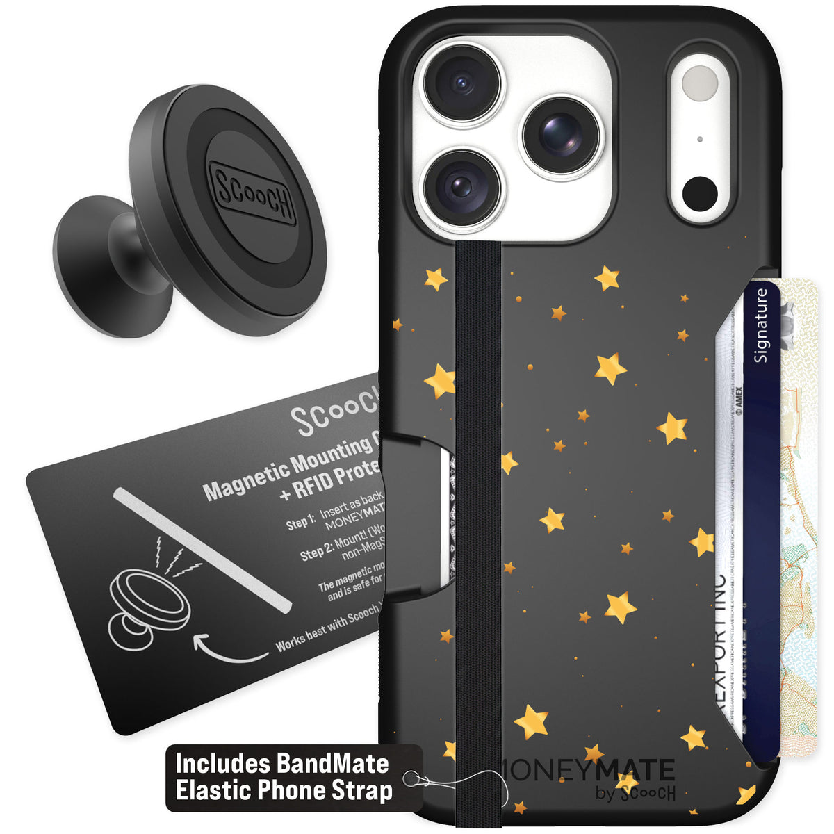 Scooch Moneymate Gold Stars for iPhone 18 Pro — Starter Bundle
