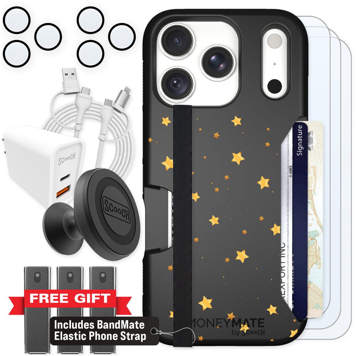 Scooch Moneymate Gold Stars for iPhone 18 Pro — Ultimate Bundle