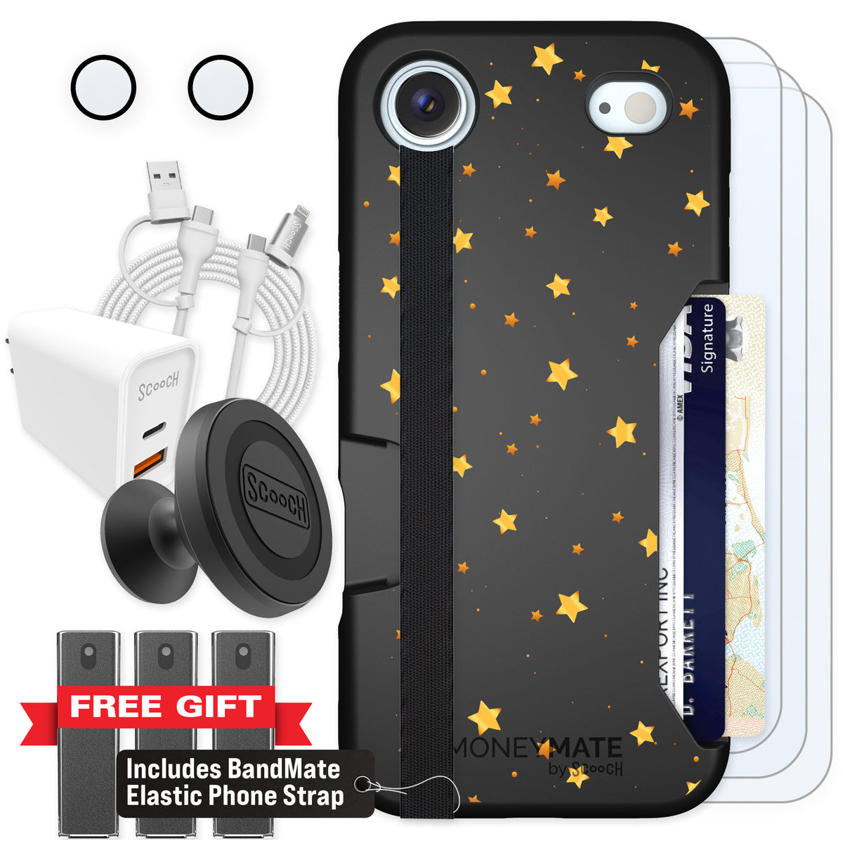 Scooch Moneymate Gold Stars for iPhone Air — Ultimate Bundle