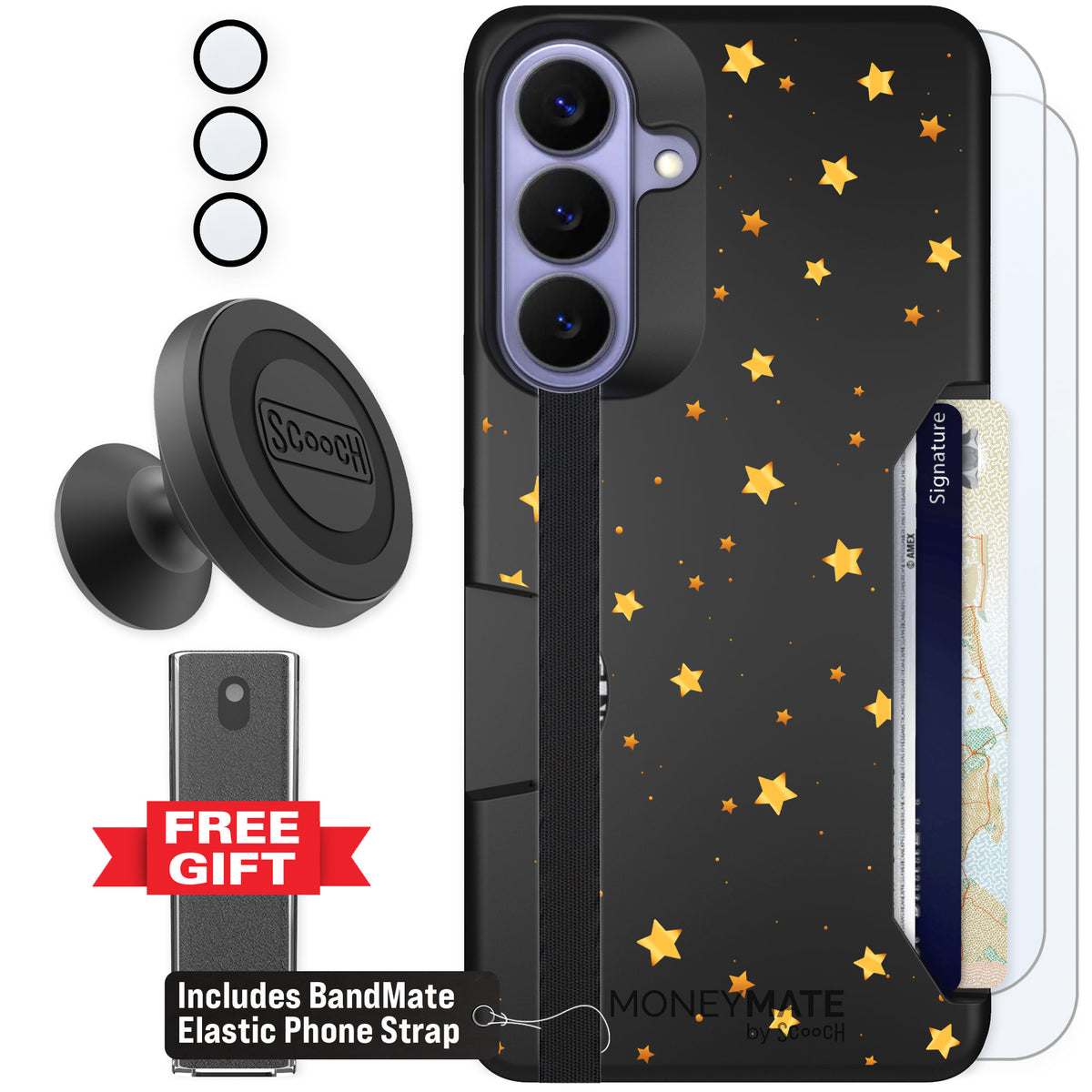 Scooch Moneymate Gold Stars for Galaxy S26+ — Defender Bundle