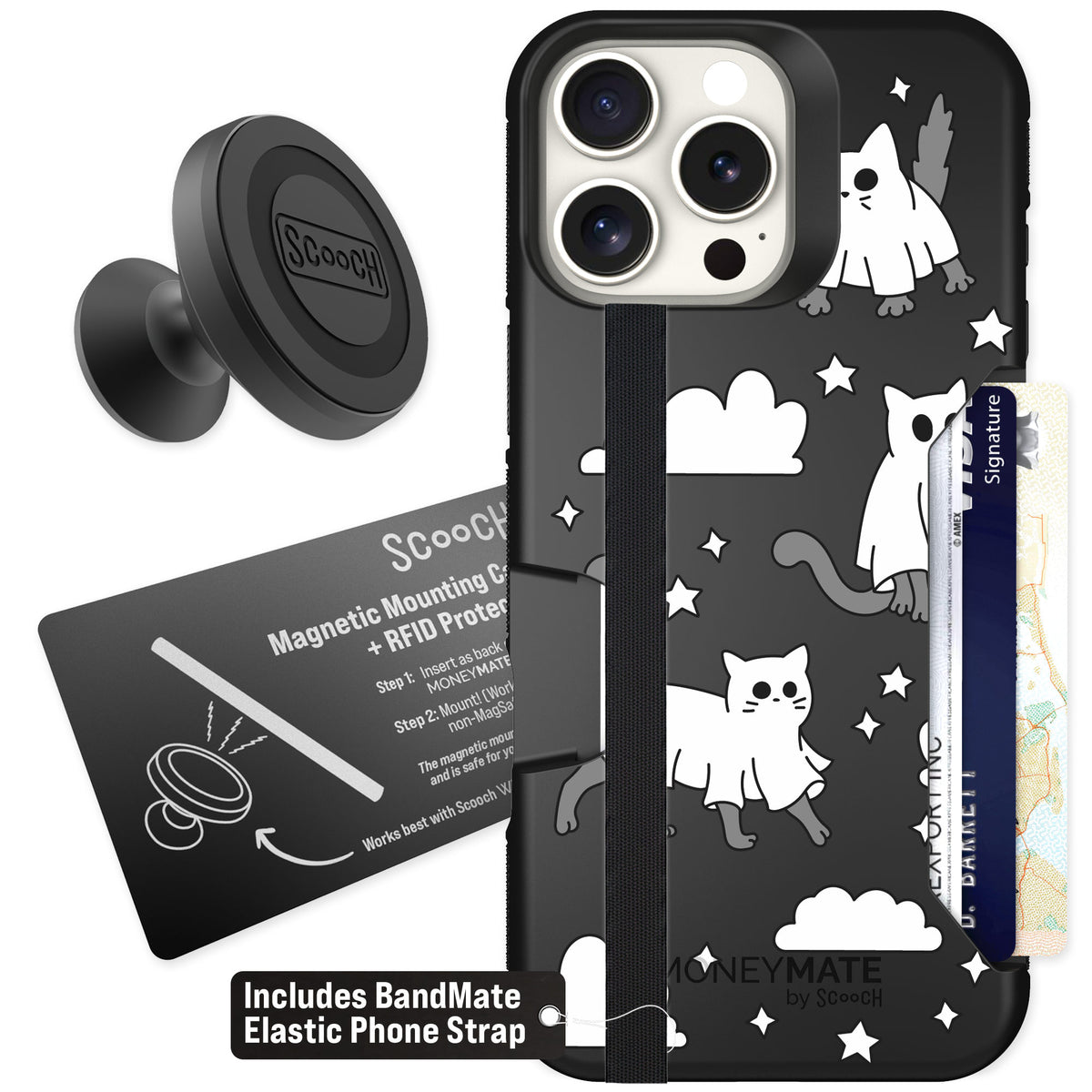 Scooch Moneymate Scaredy Cats for iPhone 16 Pro Max — Starter Bundle