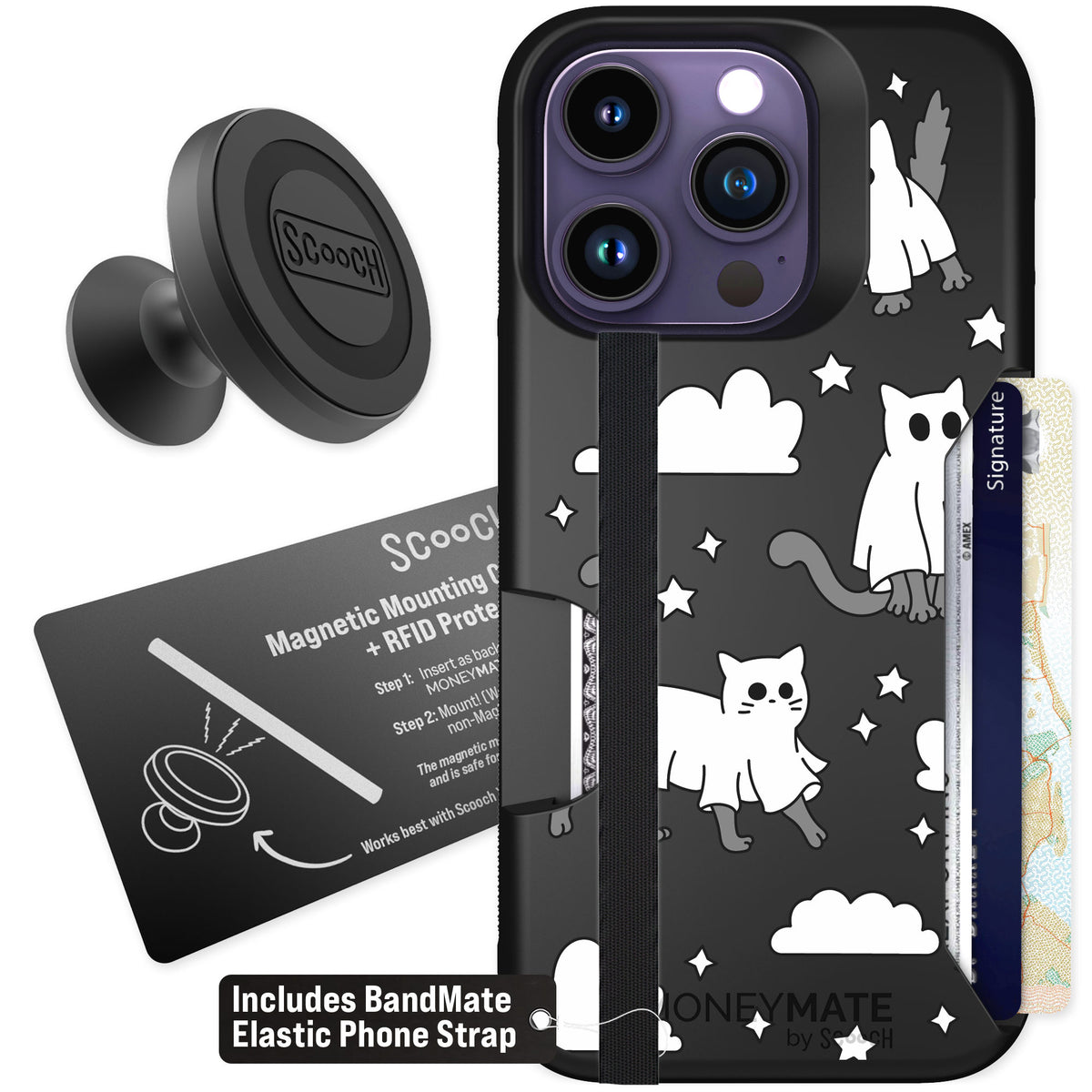 Scooch Moneymate Scaredy Cats for iPhone 14 Pro — Starter Bundle