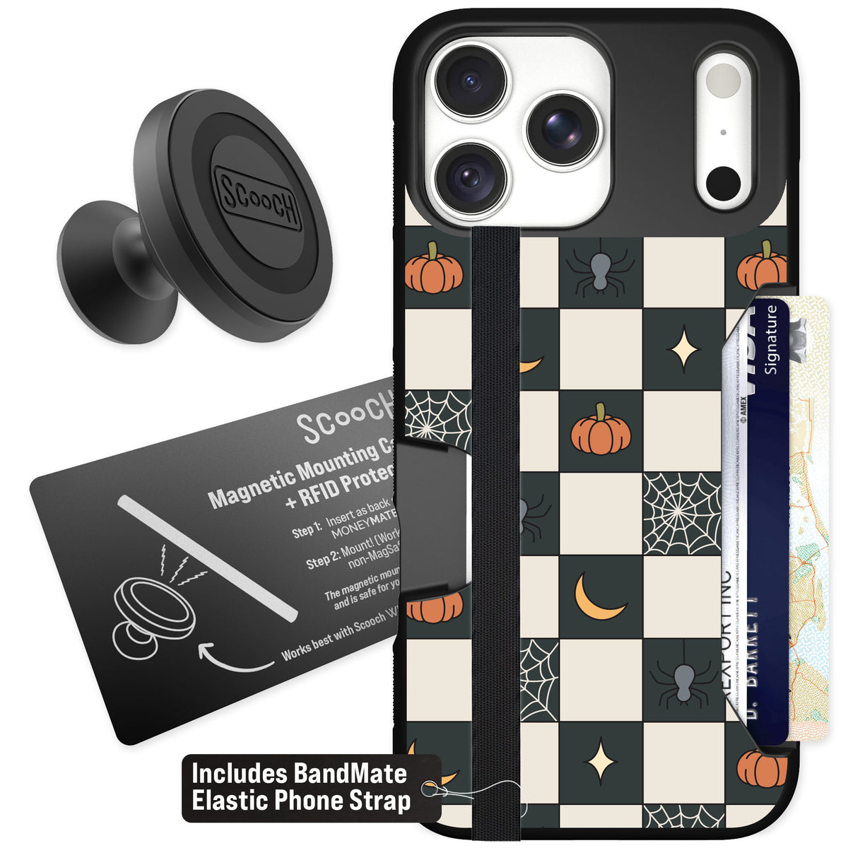 Scooch Moneymate Spooky Squares for iPhone 18 Pro Max — Starter Bundle