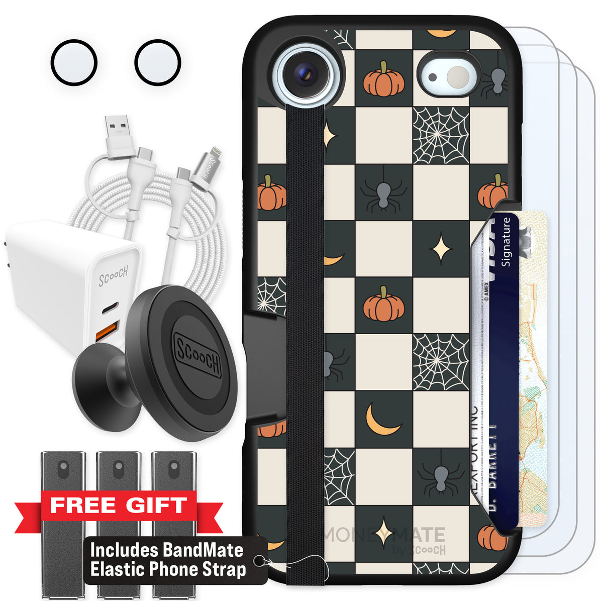 Scooch Moneymate Spooky Squares for iPhone Air — Ultimate Bundle