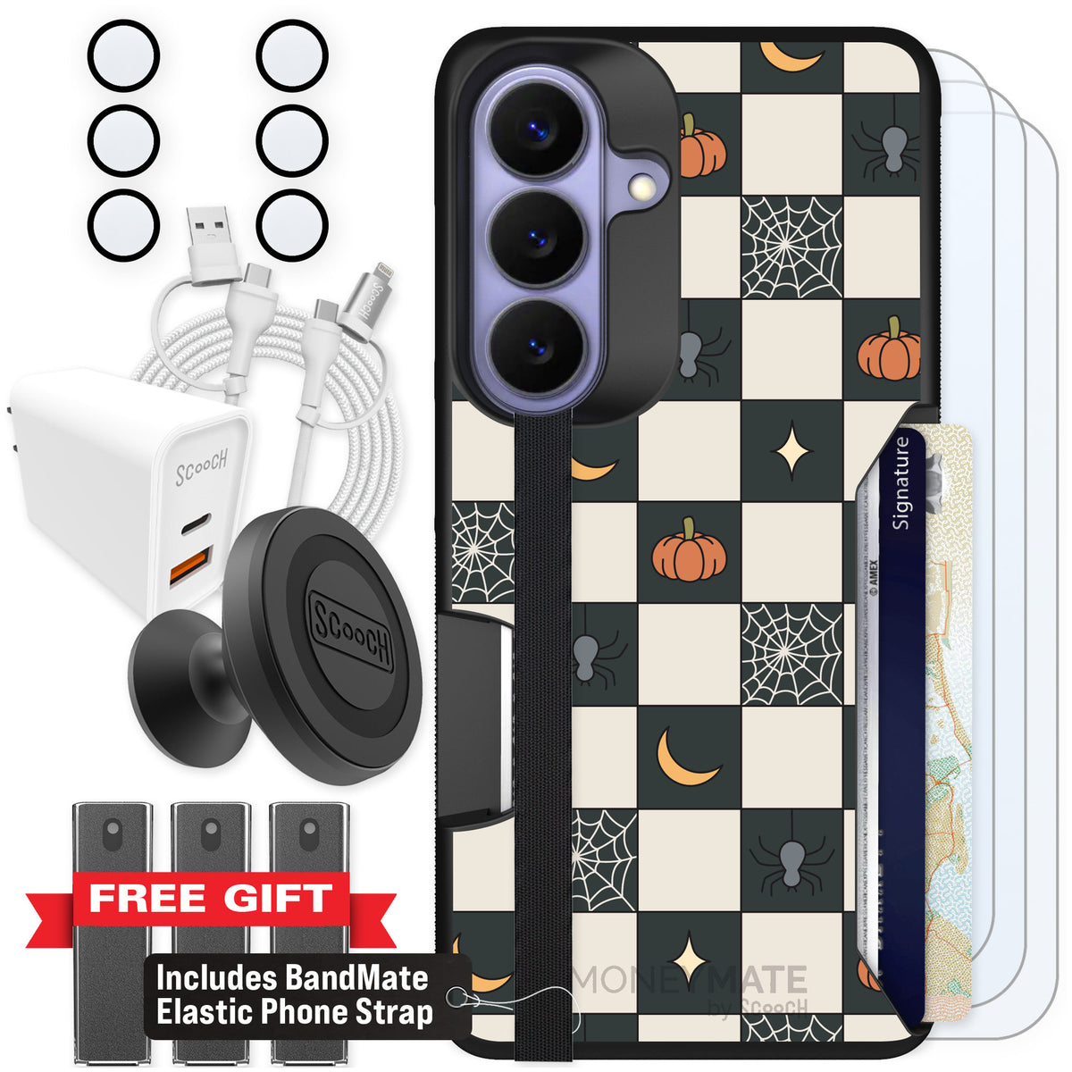 Scooch Moneymate Spooky Squares for Galaxy S26 — Ultimate Bundle