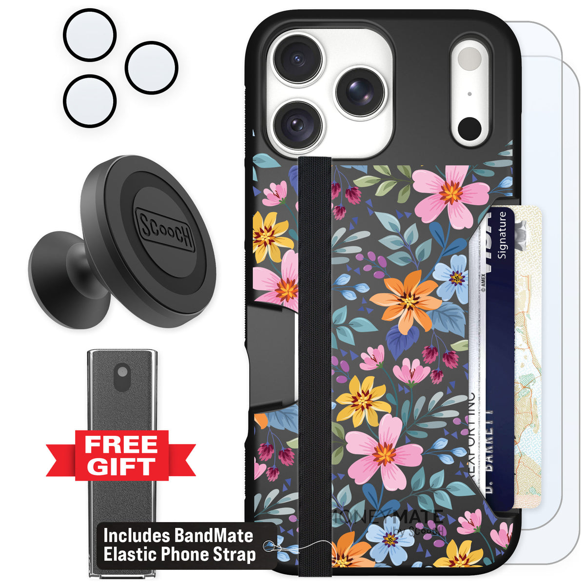 Scooch Moneymate Full Bloom for iPhone 18 Pro Max — Defender Bundle