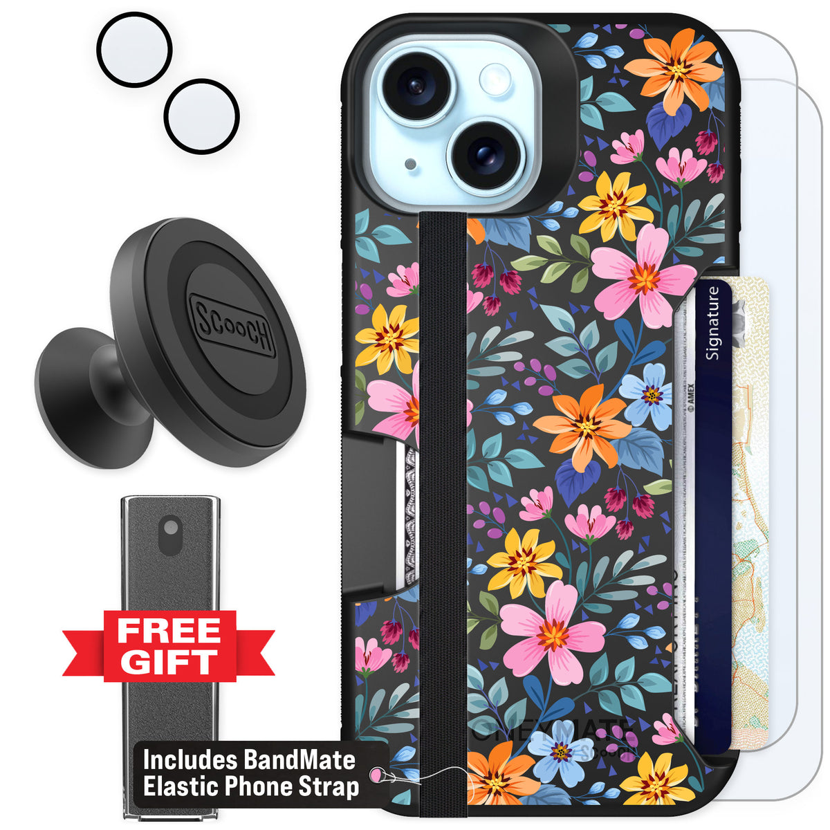 Scooch Moneymate Full Bloom for iPhone 15 — Defender Bundle