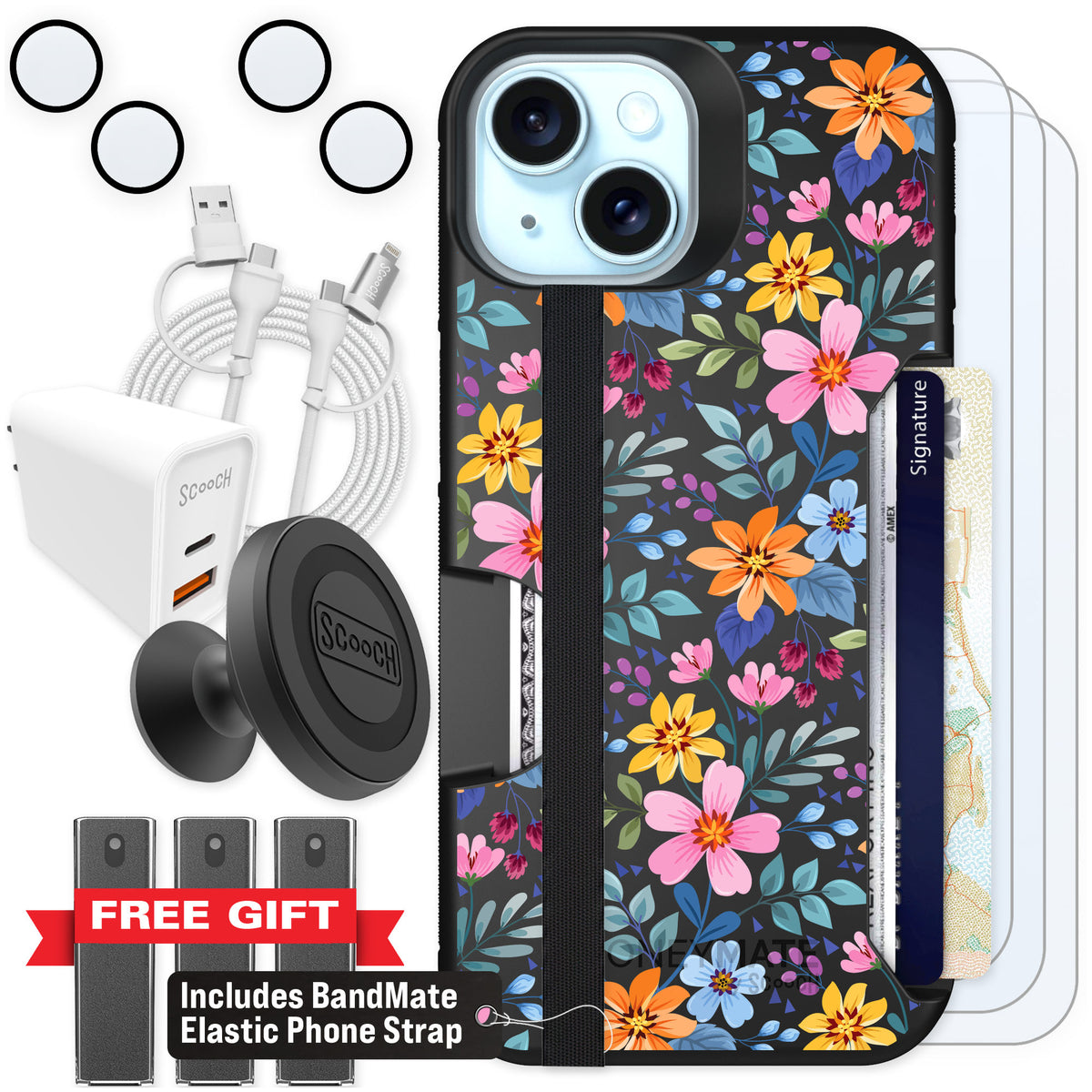 Scooch Moneymate Full Bloom for iPhone 15 — Ultimate Bundle