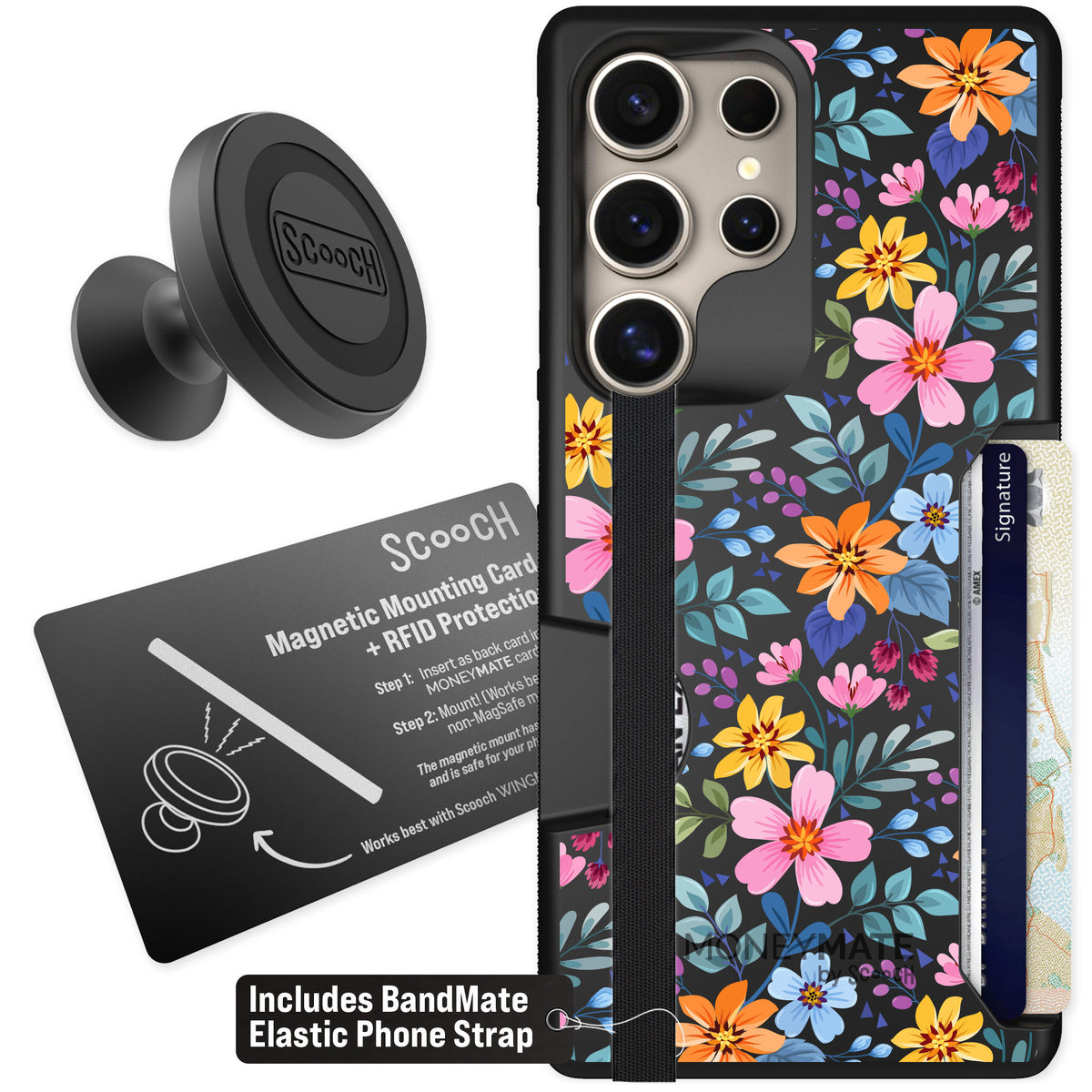Scooch Moneymate Full Bloom for Galaxy S25 Ultra — Starter Bundle