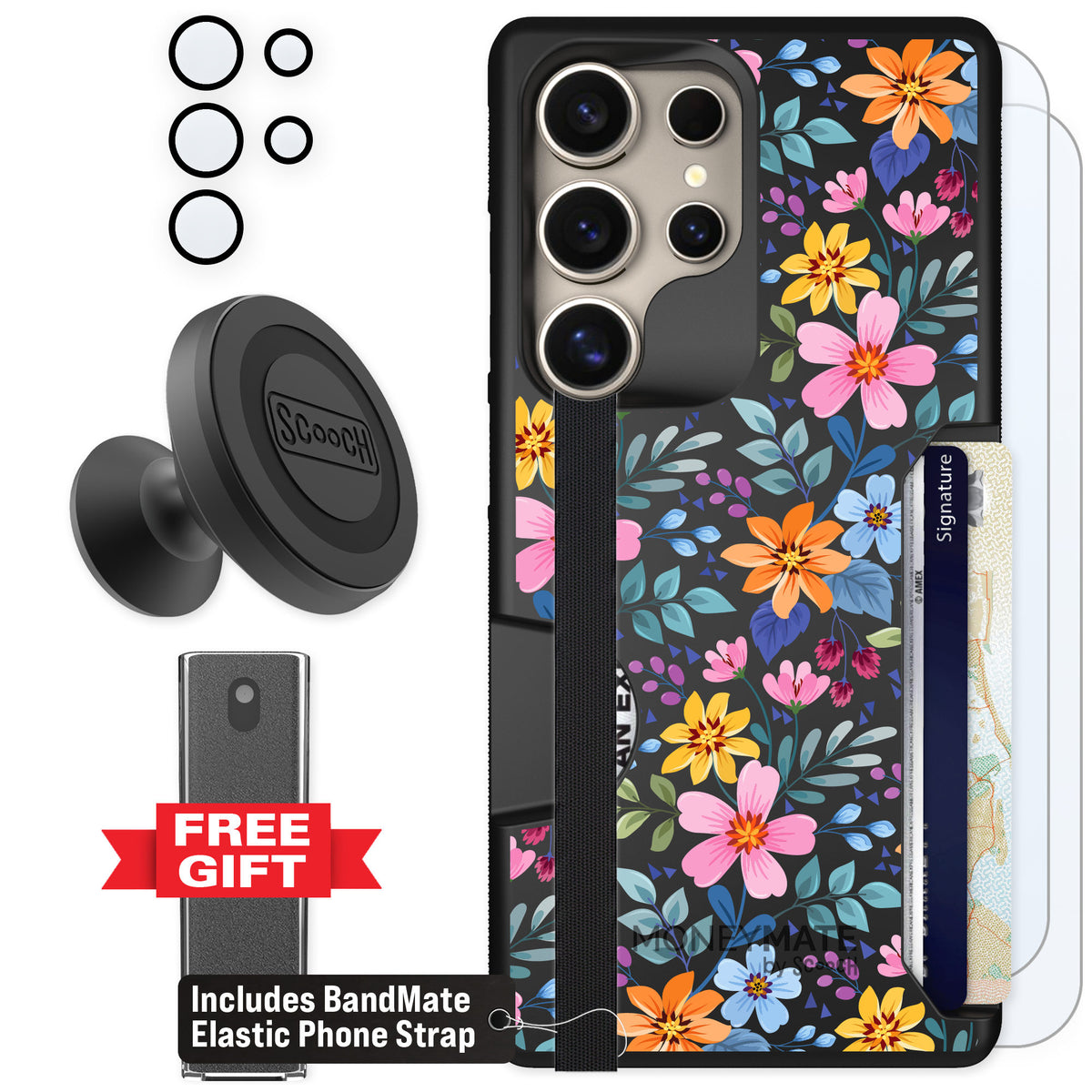 Scooch Moneymate Full Bloom for Galaxy S25 Ultra — Defender Bundle