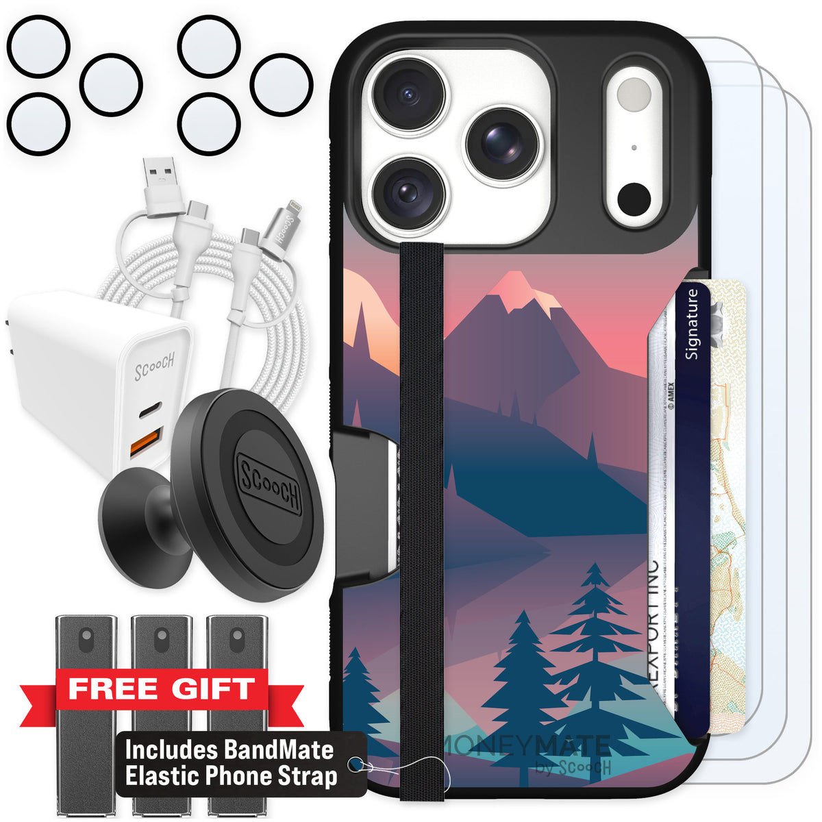Scooch Moneymate Mountain Range for iPhone 18 Pro — Ultimate Bundle