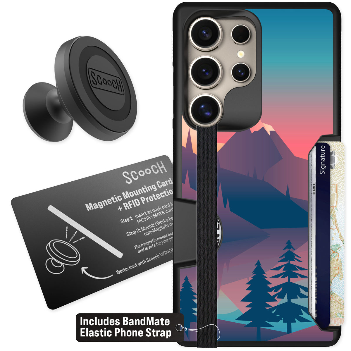 Scooch Moneymate Mountain Range for Galaxy S25 Ultra — Starter Bundle
