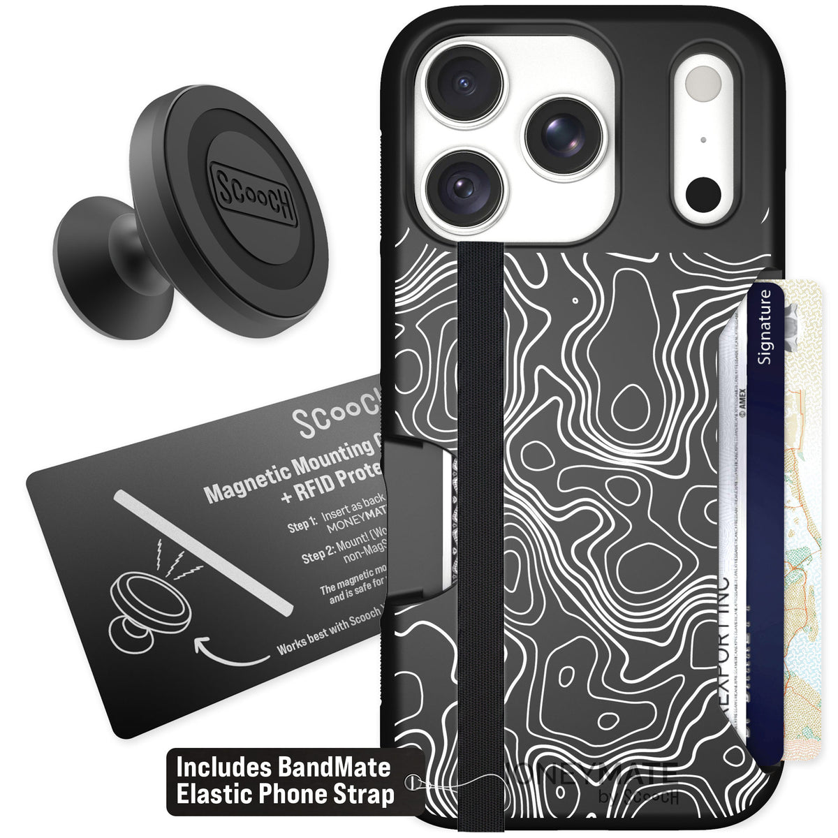 Scooch Moneymate Topography for iPhone 18 Pro — Starter Bundle