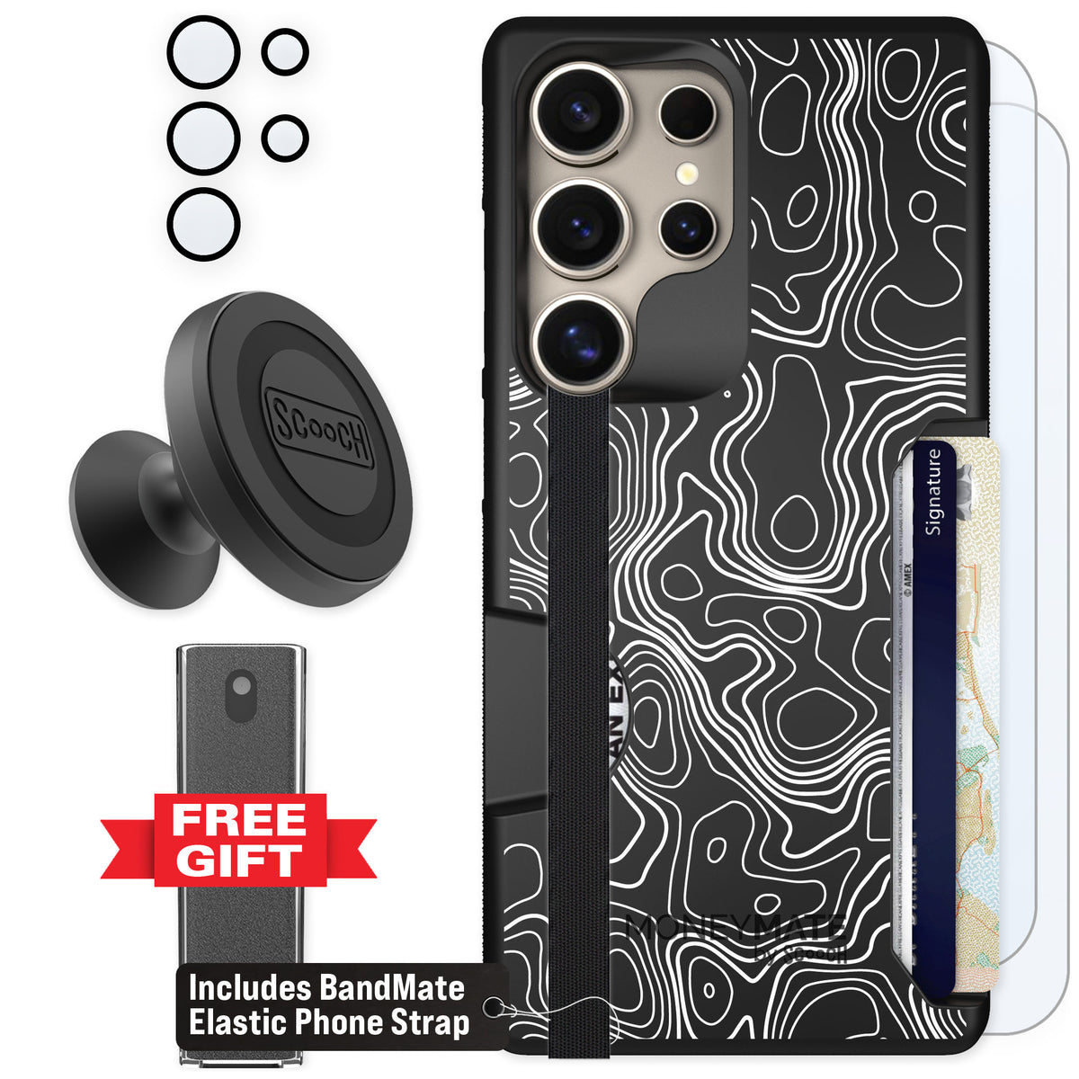Scooch Moneymate Topography for Galaxy S25 Ultra — Defender Bundle