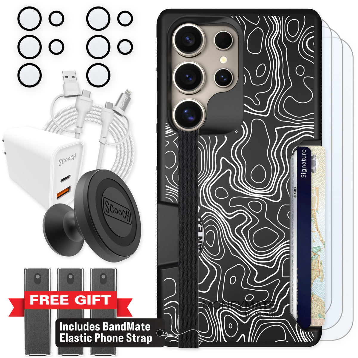 Scooch Moneymate Topography for Galaxy S25 Ultra — Ultimate Bundle