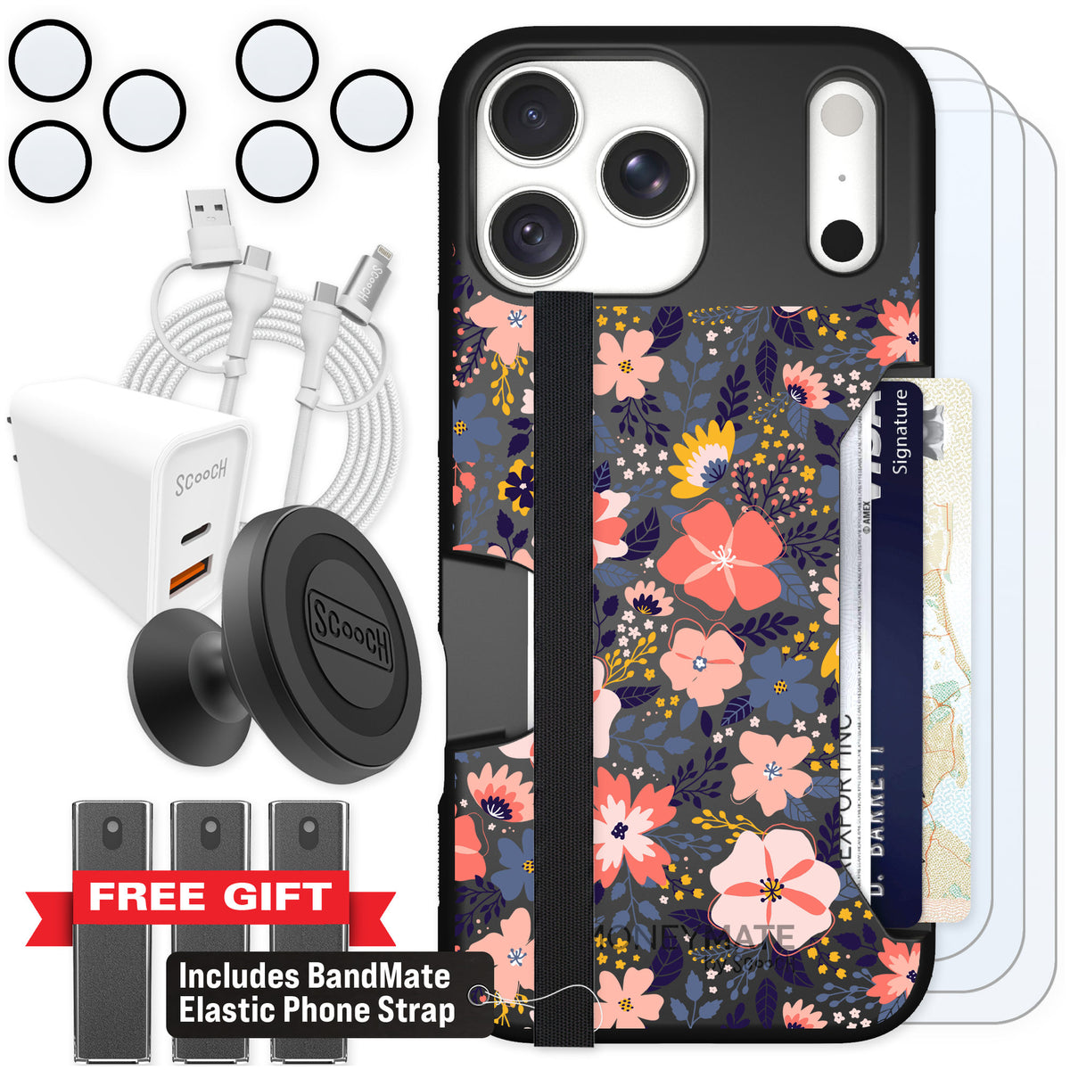 Scooch Moneymate Wildflowers for iPhone 18 Pro Max — Ultimate Bundle
