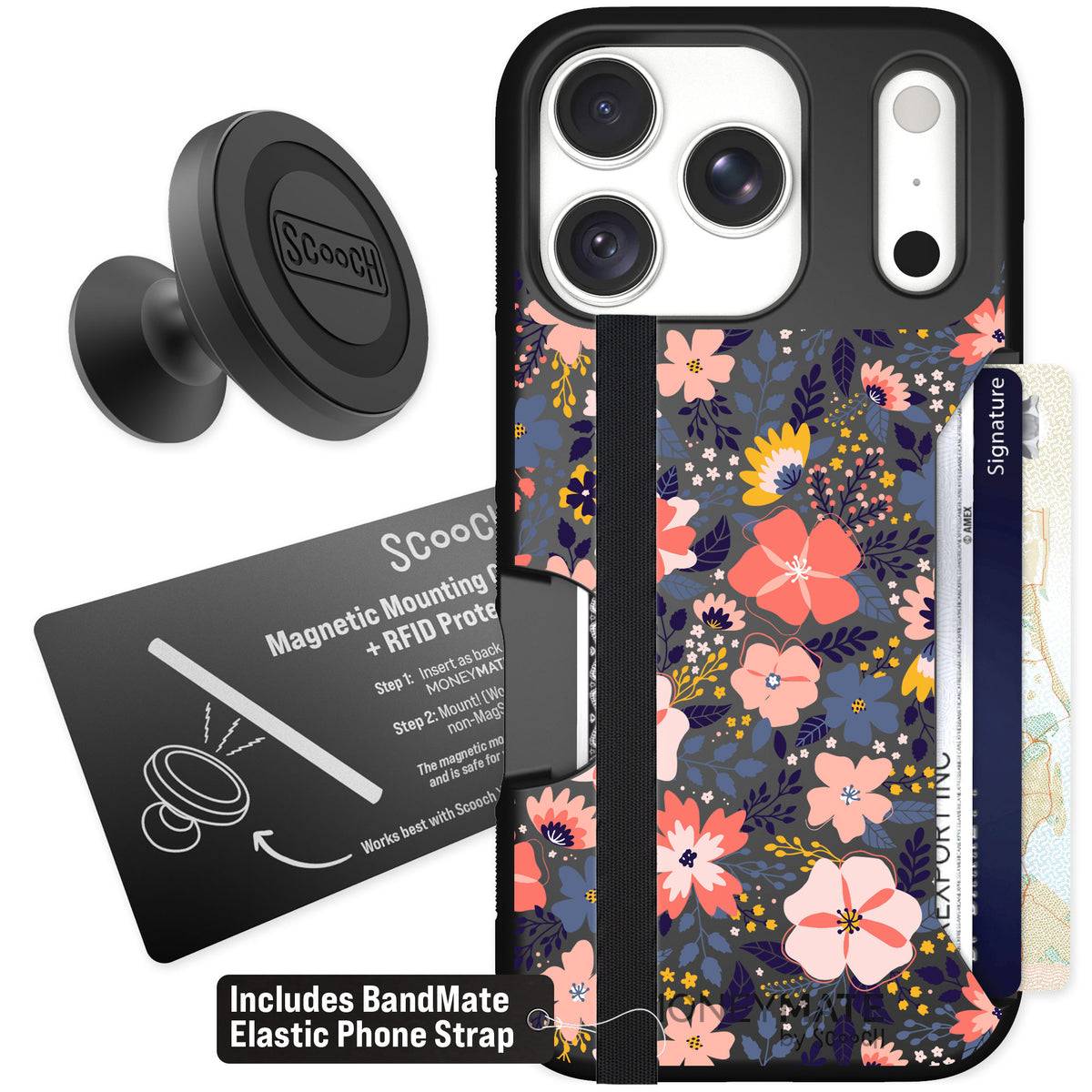 Scooch Moneymate Wildflowers for iPhone 18 Pro — Starter Bundle