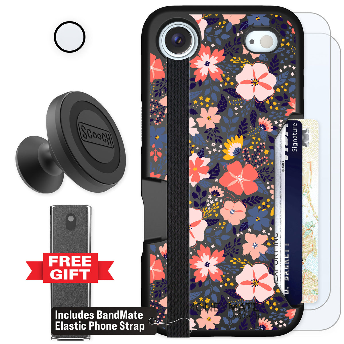 Scooch Moneymate Wildflowers for iPhone Air — Defender Bundle