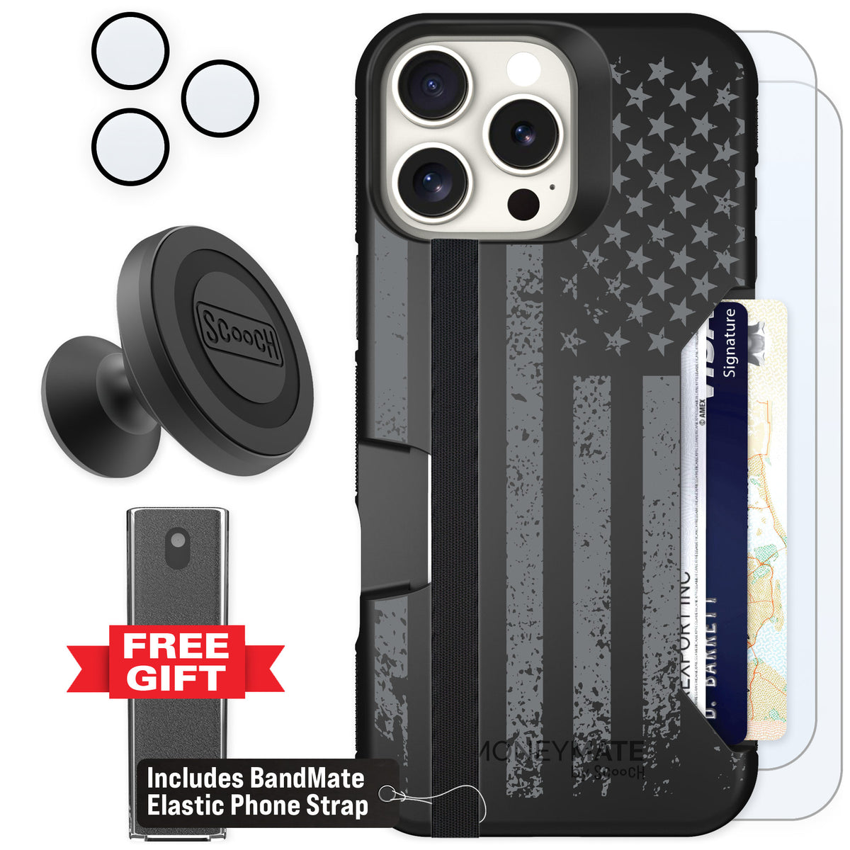 Scooch Moneymate Weathered Glory for iPhone 16 Pro Max — Defender Bundle