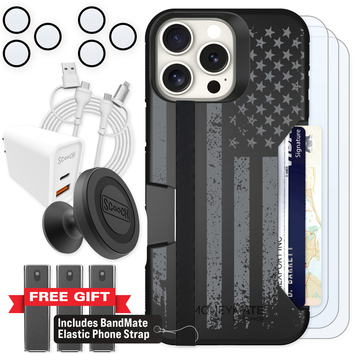 Scooch Moneymate Weathered Glory for iPhone 16 Pro Max — Ultimate Bundle