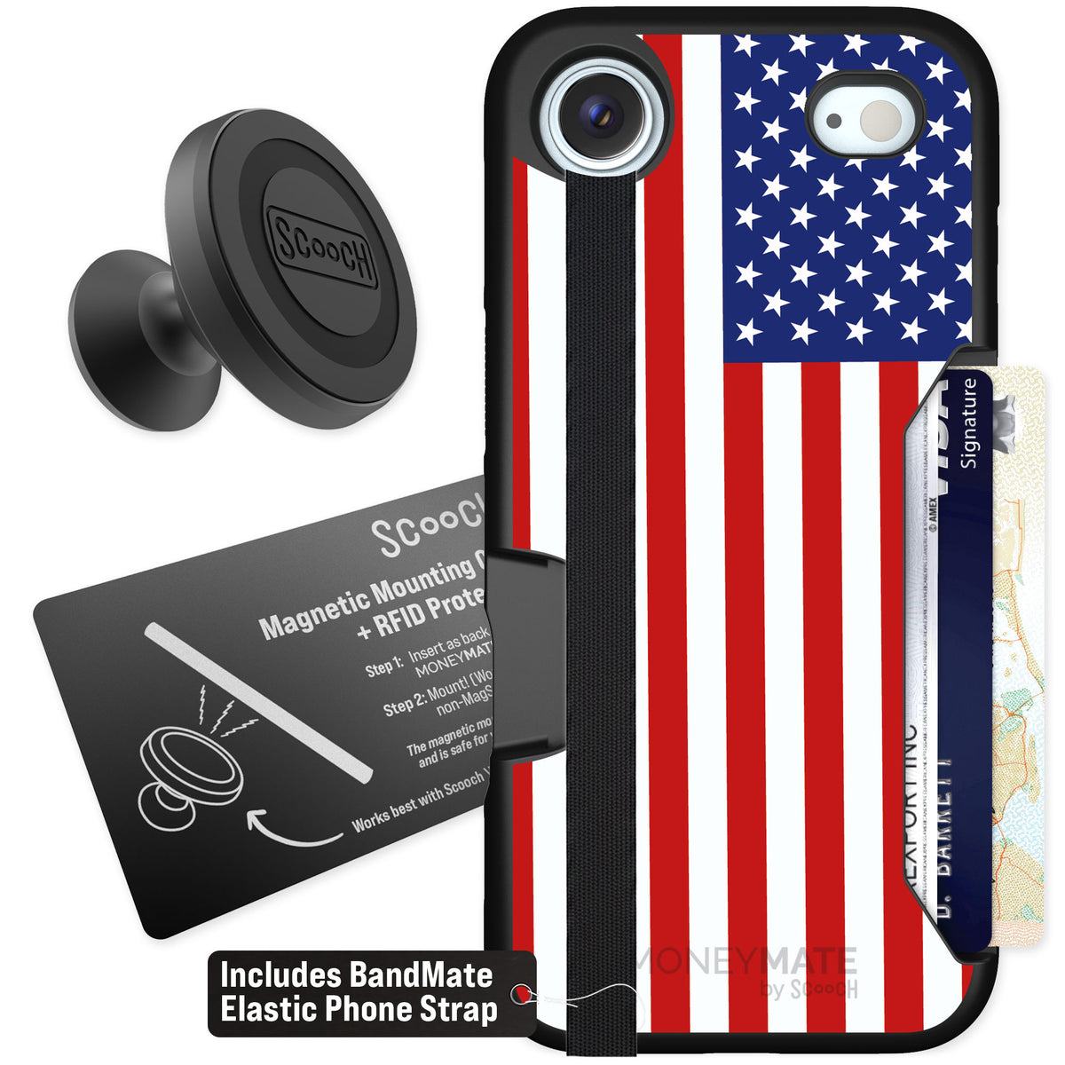 Scooch Moneymate Stars and Stripes for iPhone Air — Starter Bundle