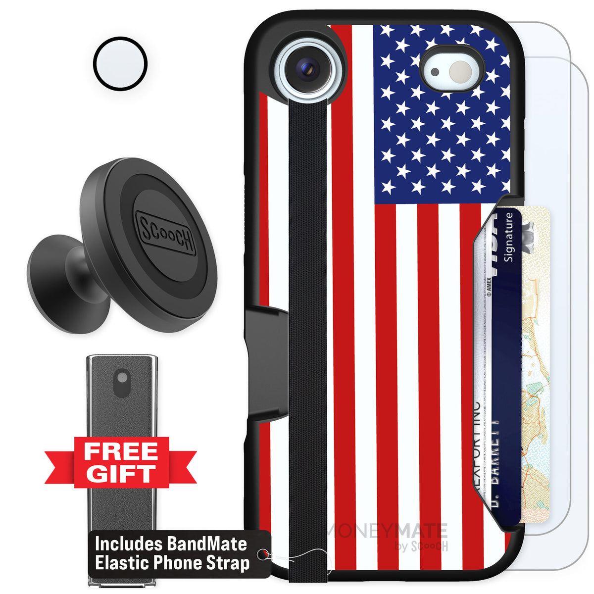 Scooch Moneymate Stars and Stripes for iPhone Air — Defender Bundle