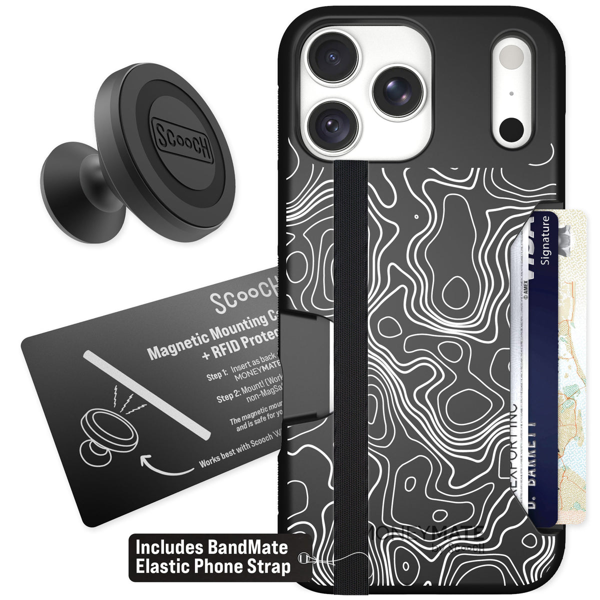 Scooch Moneymate Topography for iPhone 18 Pro Max — Starter Bundle