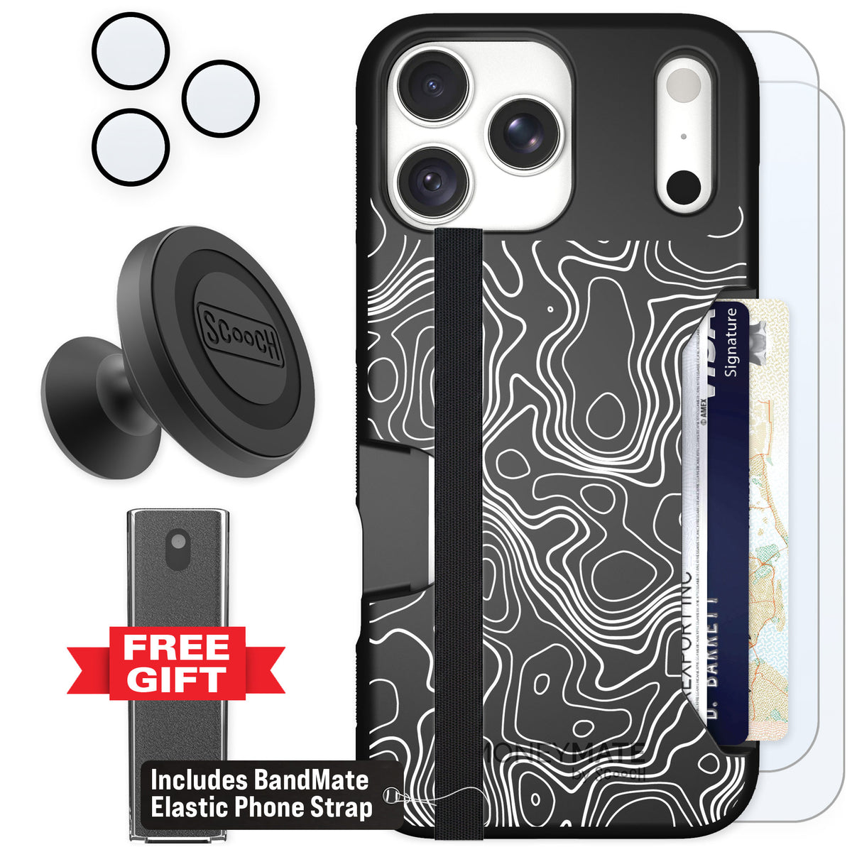 Scooch Moneymate Topography for iPhone 18 Pro Max — Defender Bundle
