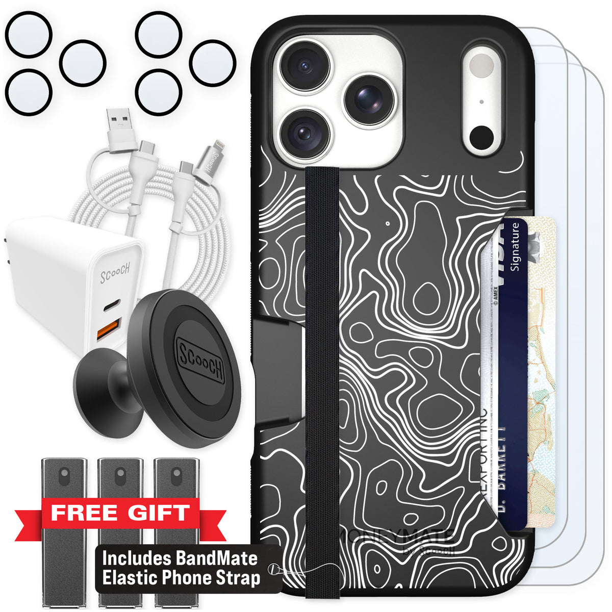 Scooch Moneymate Topography for iPhone 18 Pro Max — Ultimate Bundle