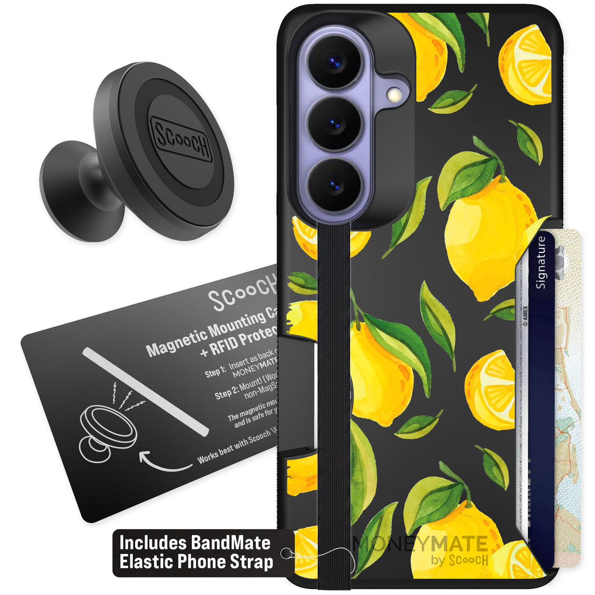 Scooch Moneymate Amalfi Lemons for Galaxy S26 — Starter Bundle