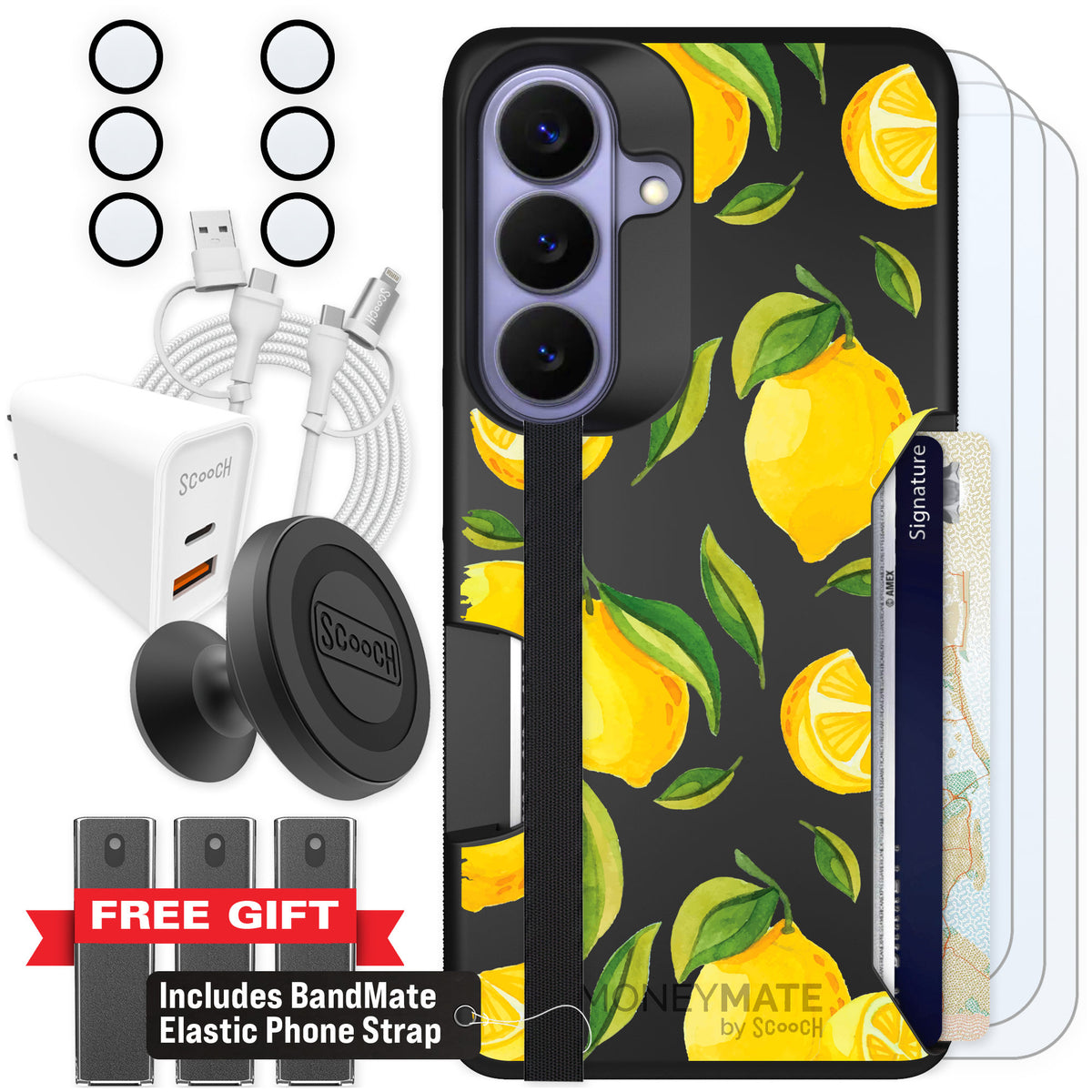 Scooch Moneymate Amalfi Lemons for Galaxy S26 — Ultimate Bundle