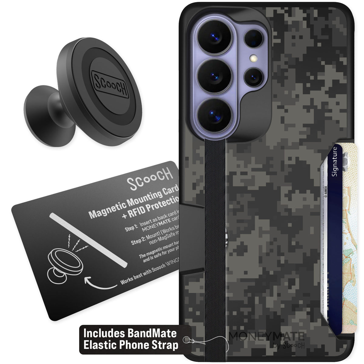 Scooch Moneymate Digi Camo for Galaxy S26 Ultra — Starter Bundle