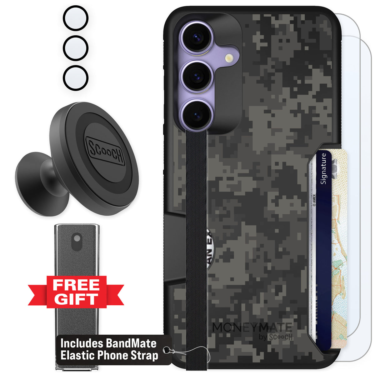Scooch Moneymate Digi Camo for Galaxy S25+ — Defender Bundle
