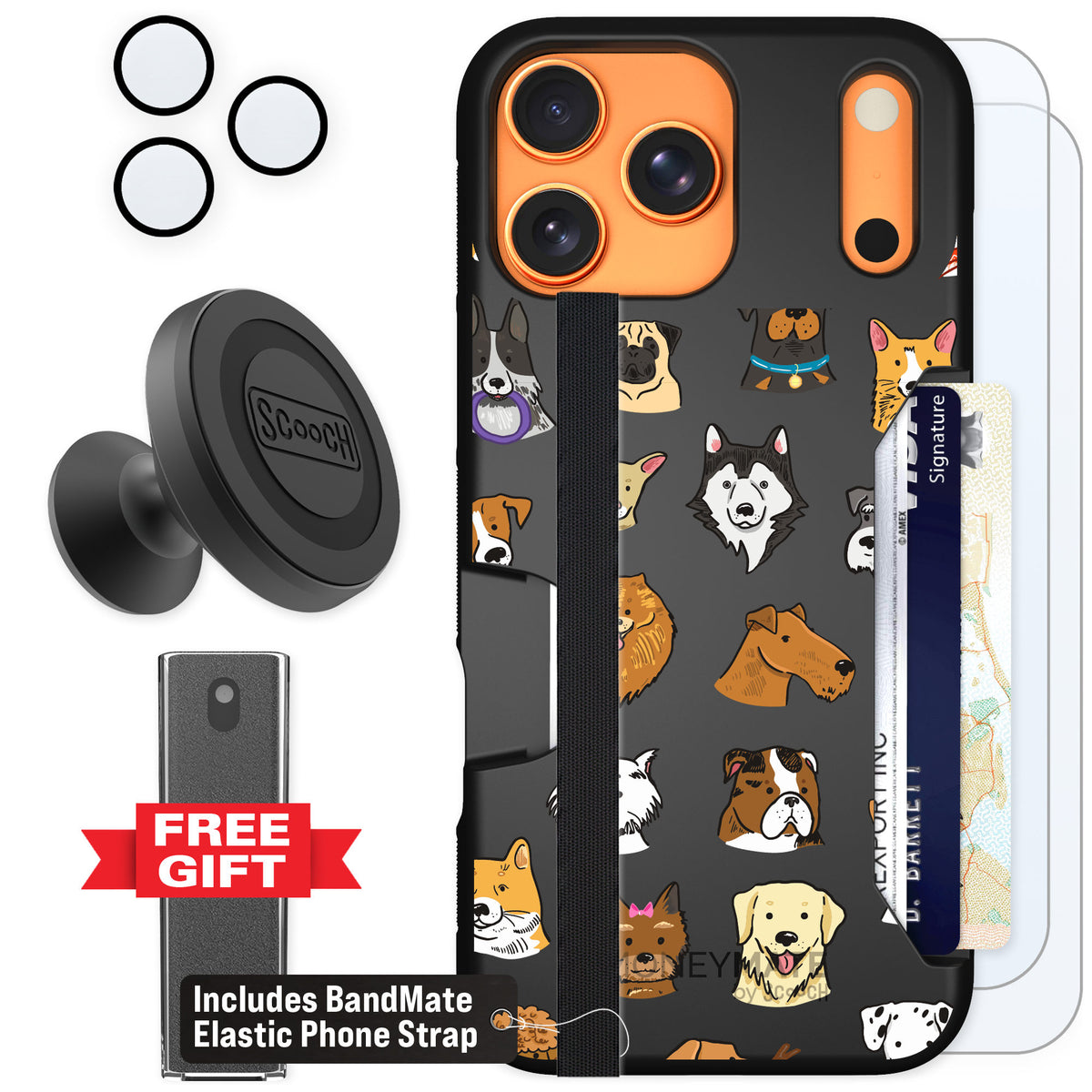 Scooch Moneymate Dog Squad for iPhone 17 Pro Max — Defender Bundle