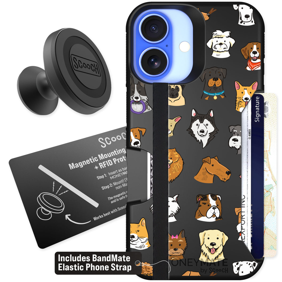 Scooch Moneymate Dog Squad for iPhone 16 — Starter Bundle