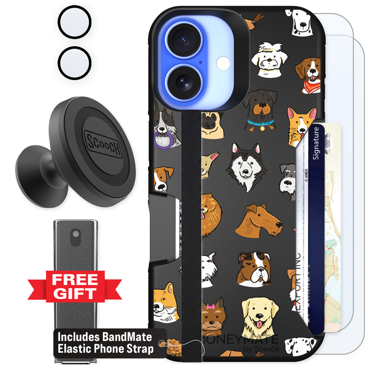 Scooch Moneymate Dog Squad for iPhone 16 — Defender Bundle