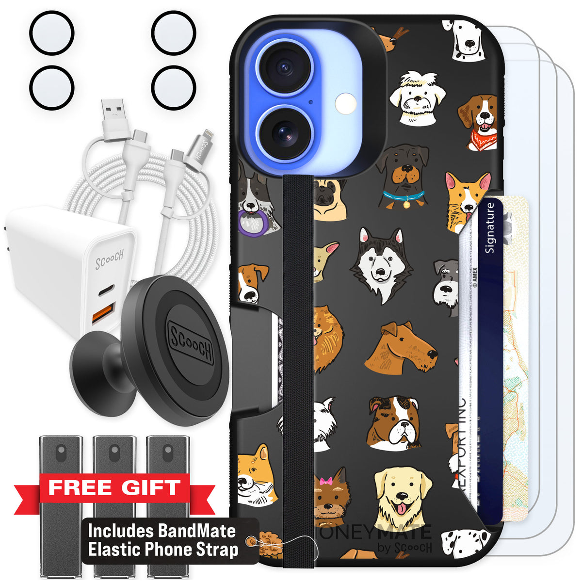 Scooch Moneymate Dog Squad for iPhone 16 — Ultimate Bundle