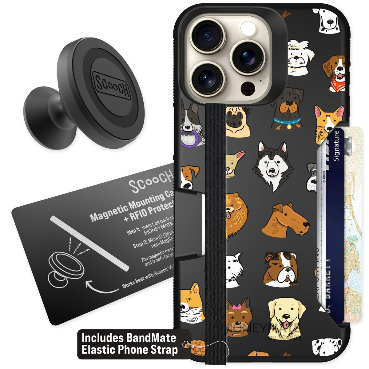 Scooch Moneymate Dog Squad for iPhone 15 Pro Max — Starter Bundle
