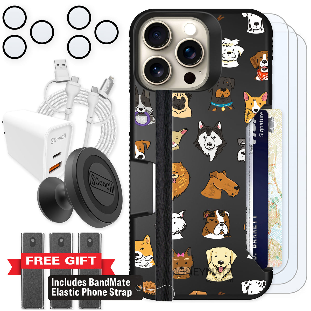 Scooch Moneymate Dog Squad for iPhone 15 Pro Max — Ultimate Bundle
