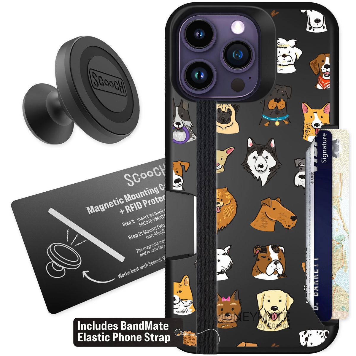 Scooch Moneymate Dog Squad for iPhone 14 Pro Max — Starter Bundle