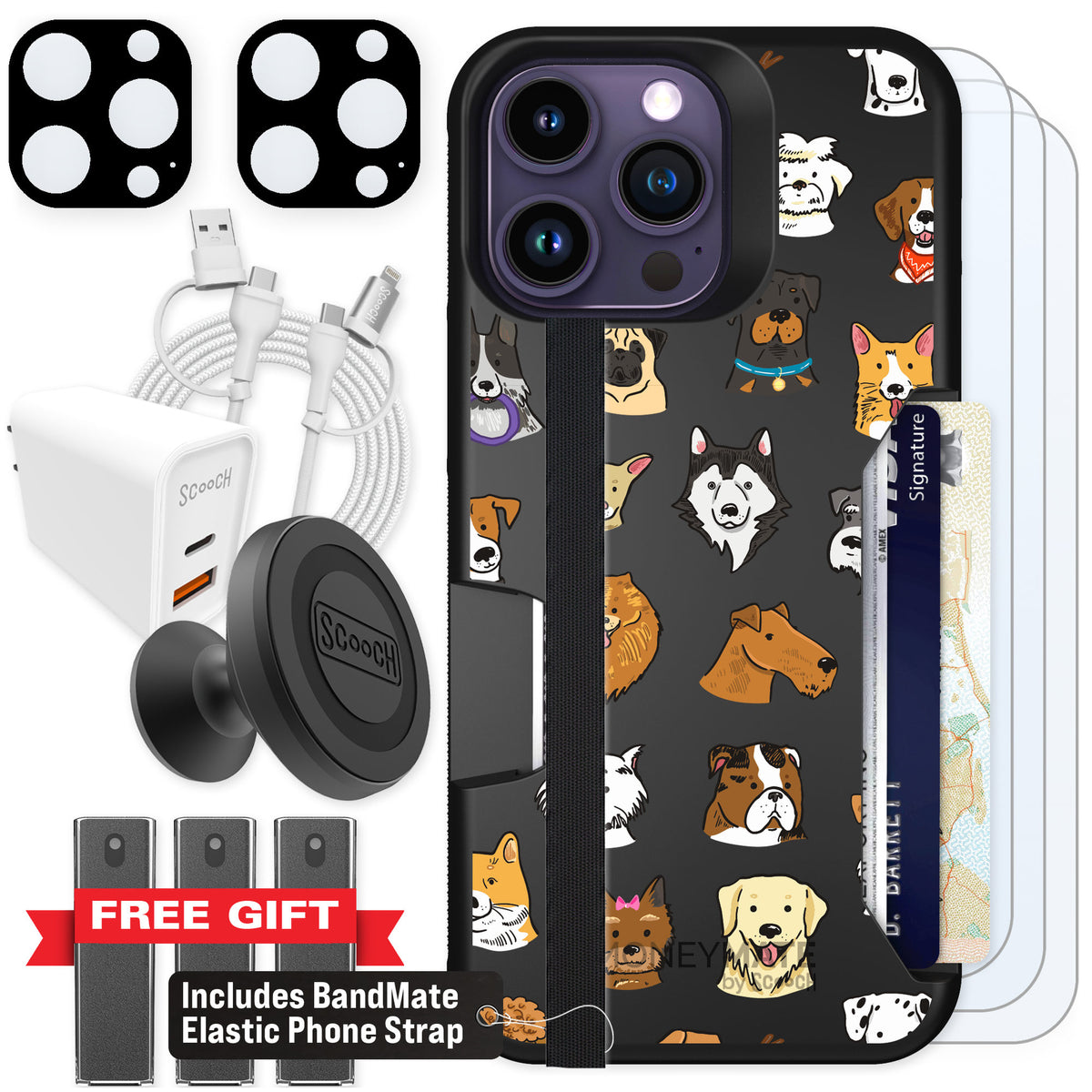 Scooch Moneymate Dog Squad for iPhone 14 Pro Max — Ultimate Bundle
