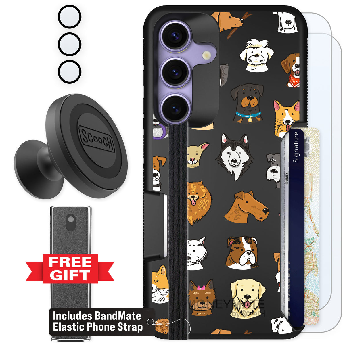 Scooch Moneymate Dog Squad for Galaxy S25 — Defender Bundle
