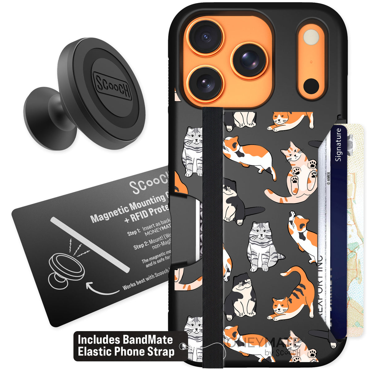 Scooch Moneymate Kitty Crew for iPhone 17 Pro — Starter Bundle