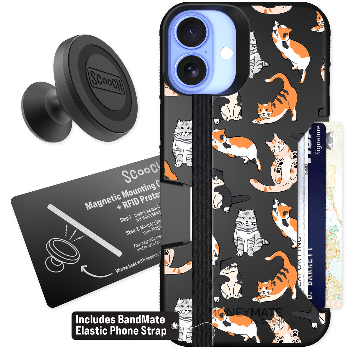 Scooch Moneymate Kitty Crew for iPhone 16 Plus — Starter Bundle