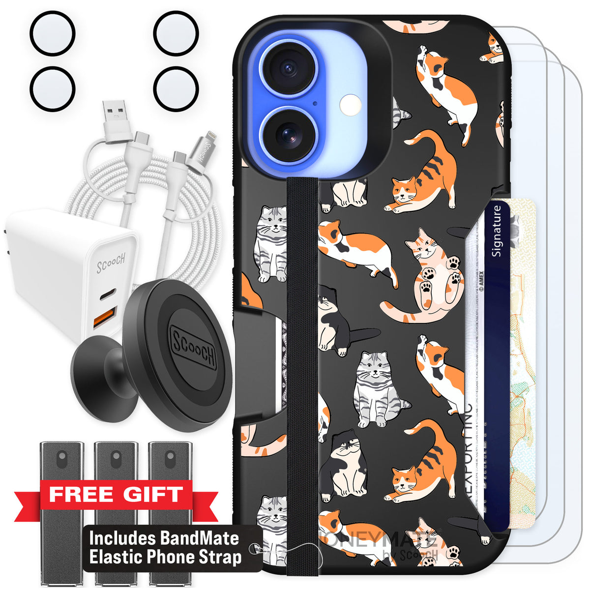 Scooch Moneymate Kitty Crew for iPhone 16 — Ultimate Bundle