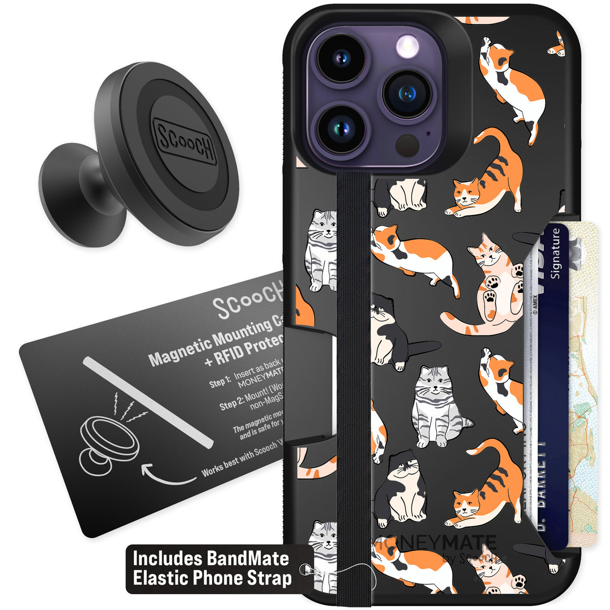 Scooch Moneymate Kitty Crew for iPhone 14 Pro Max — Starter Bundle
